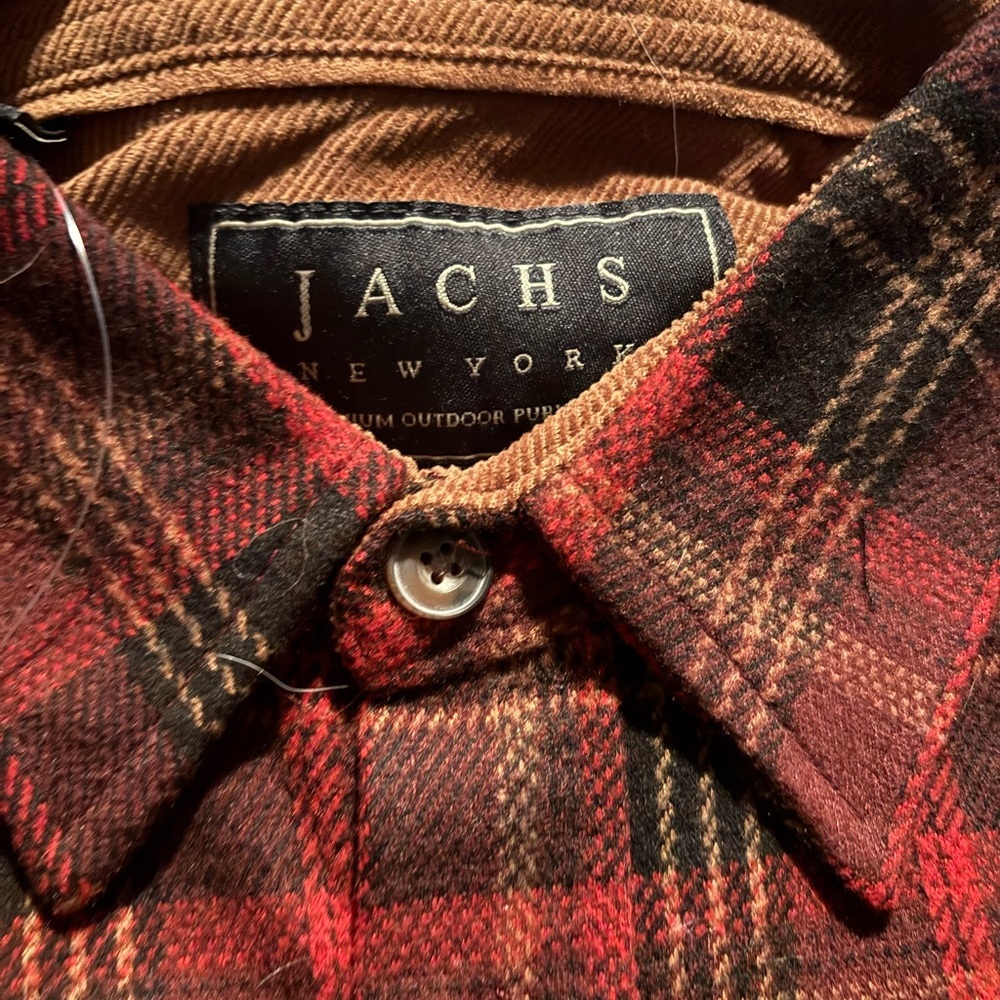Jachs Red Plaid Casual Button Down Shirt - Picture 6 of 7